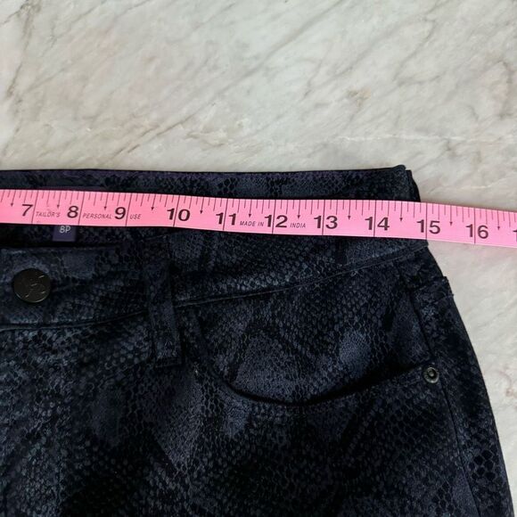 NYDJ Not Your Daughters Jeans Skinny Snakeskin navy Blue Stretch Pants Jeans 8P - Picture 6 of 8